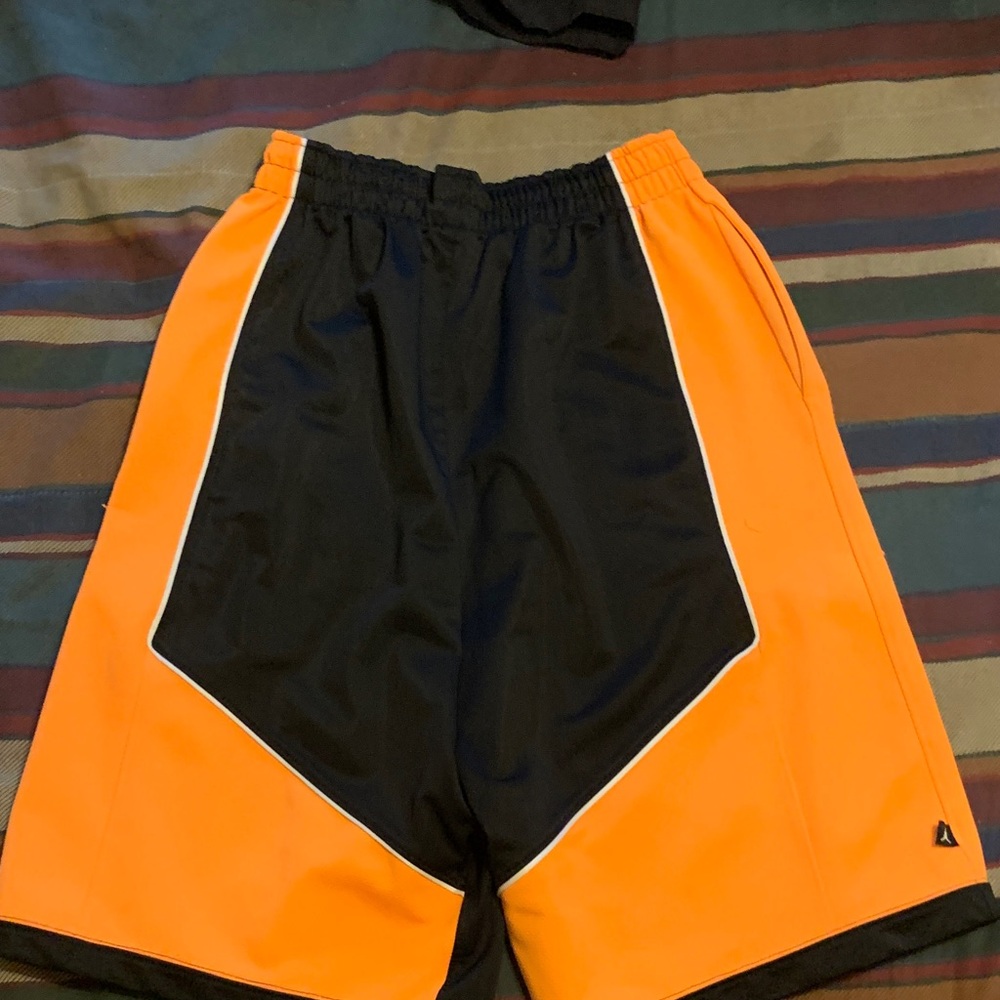 Jordan Black and Orange Basketball Athletic Shorts - Picture 4 of 4